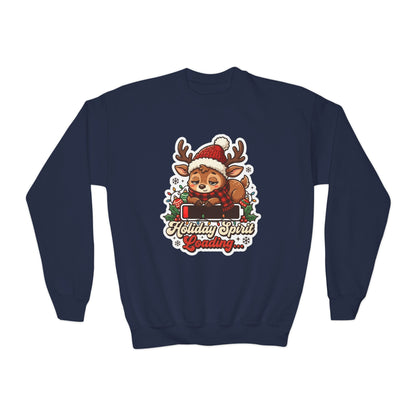 Holiday Spirit Loading Kids Christmas Sweatshirt