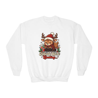 Holiday Spirit Loading Kids Christmas Sweatshirt