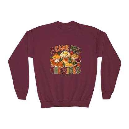 I Came for the Sides Kids Thanksgiving Sweatshirt
