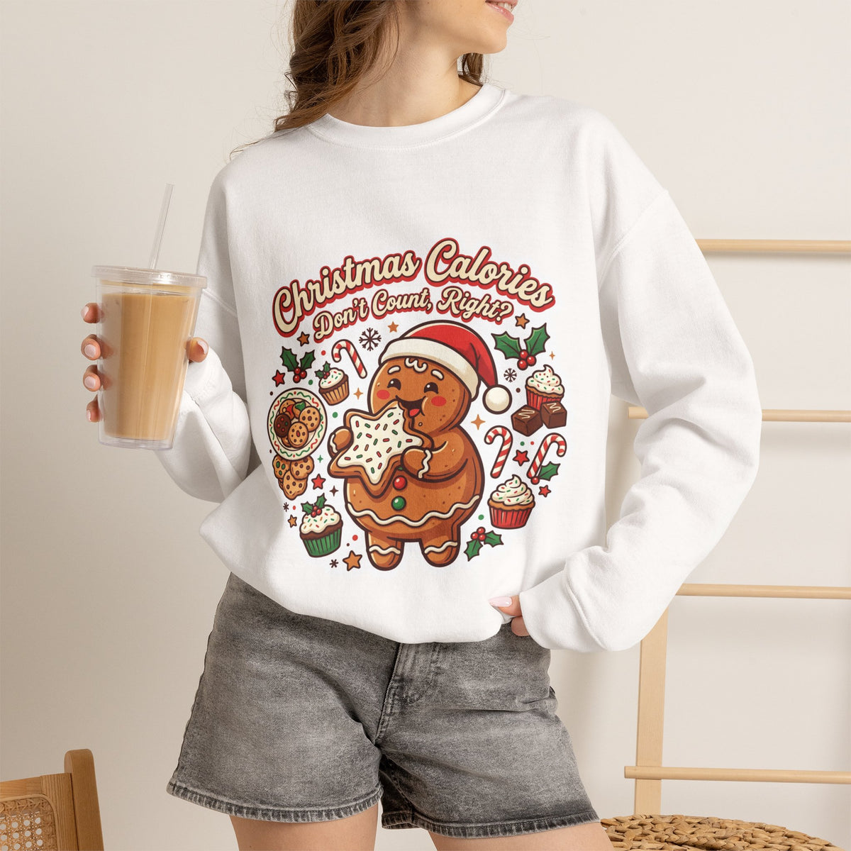 Christmas Calories Don't Count, Right? Crewneck Sweatshirt