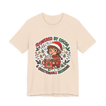 Powered by Cocoa & Questionable Decisions Christmas T-Shirt