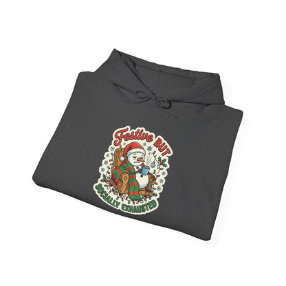 Festive but Socially Exhausted Christmas Hoodie