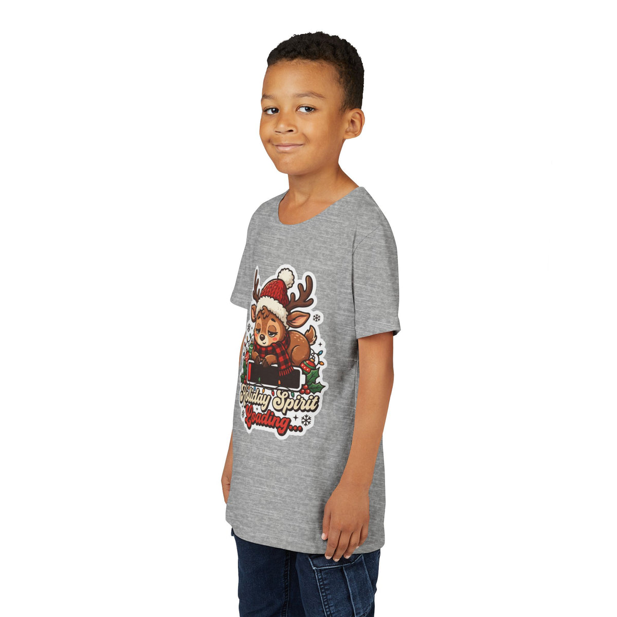 Holiday Spirit Loading Kids Christmas T-Shirt