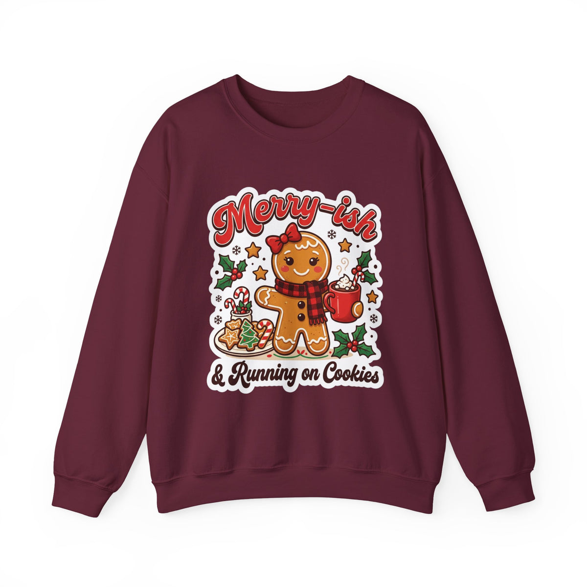 Merry-ish & Running on Cookies Christmas Crewneck Sweatshirt
