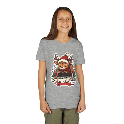 Holiday Spirit Loading Kids Christmas T-Shirt