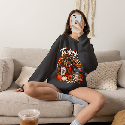 Turkey Day Social Battery: Low Thanksgiving Crewneck Sweatshirt
