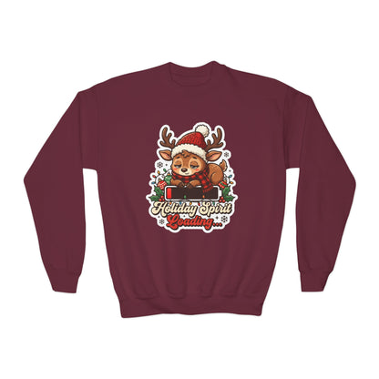 Holiday Spirit Loading Kids Christmas Sweatshirt