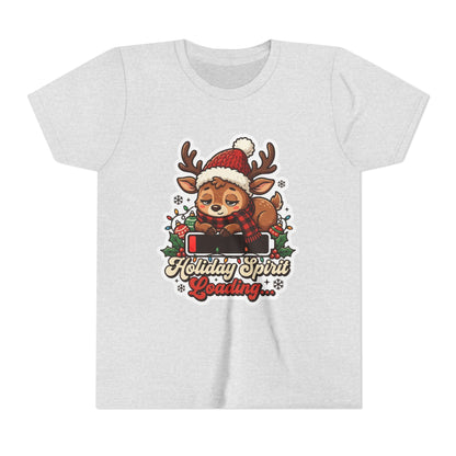 Holiday Spirit Loading Kids Christmas T-Shirt