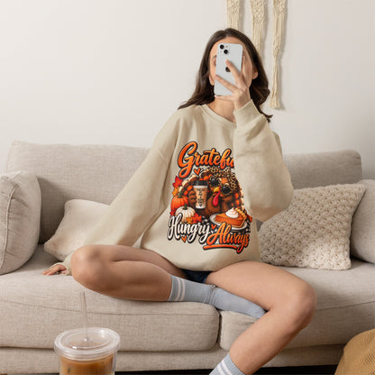 Grateful-ish, Hungry Always Thanksgiving Crewneck Sweatshirt