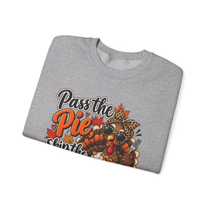 Pass the Pie, Skip the Small Talk Thanksgiving Crewneck Sweatshirt