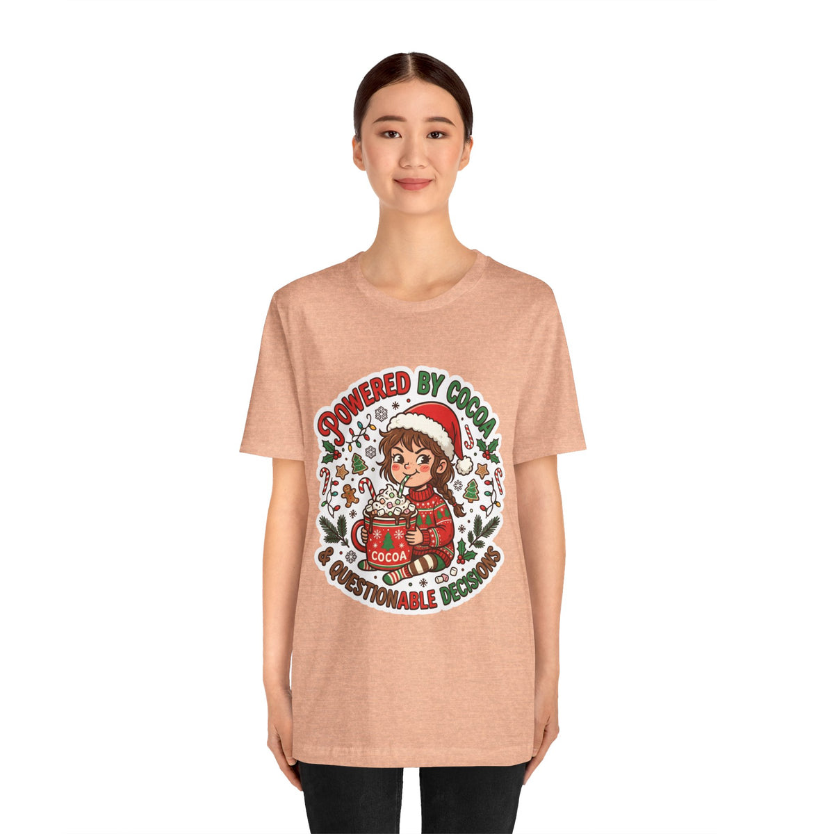 Powered by Cocoa & Questionable Decisions Christmas T-Shirt