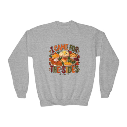 I Came for the Sides Kids Thanksgiving Sweatshirt