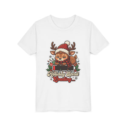 Holiday Spirit Loading Kids Christmas T-Shirt
